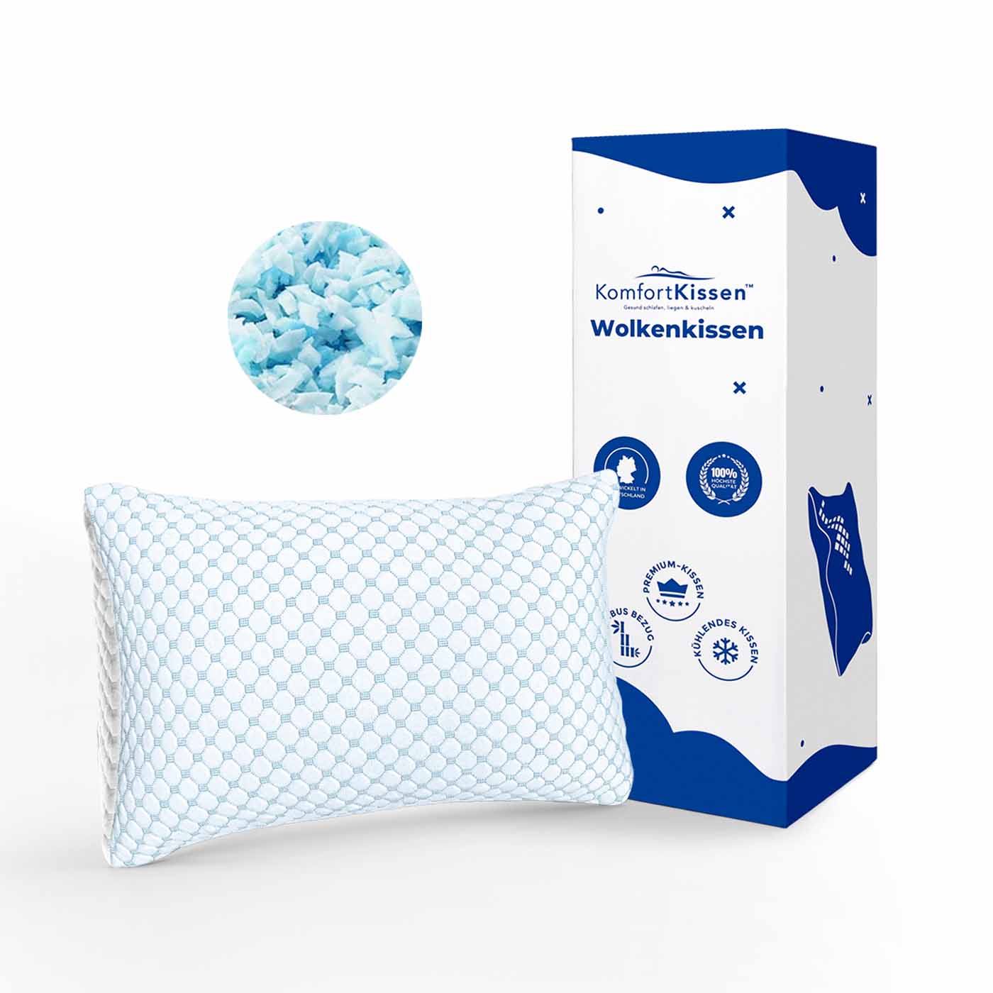 Cuscino Nuvola - Cuscino in Memory Foam Premium - Regolabile in Altezza 