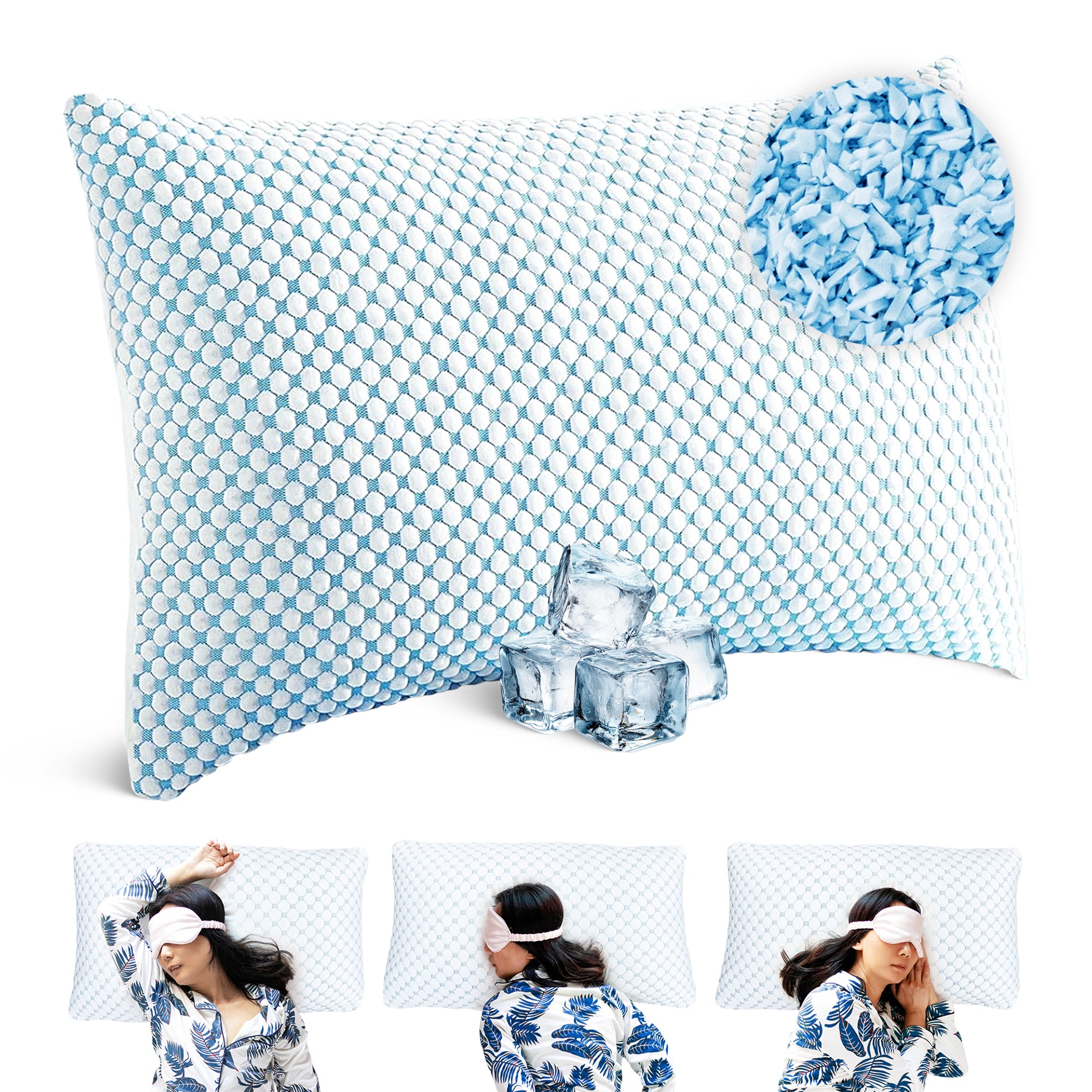Cuscino ergonomico a nuvola – cuscino morbido per chi dorme sulla schiena, sul fianco e sullo stomaco 