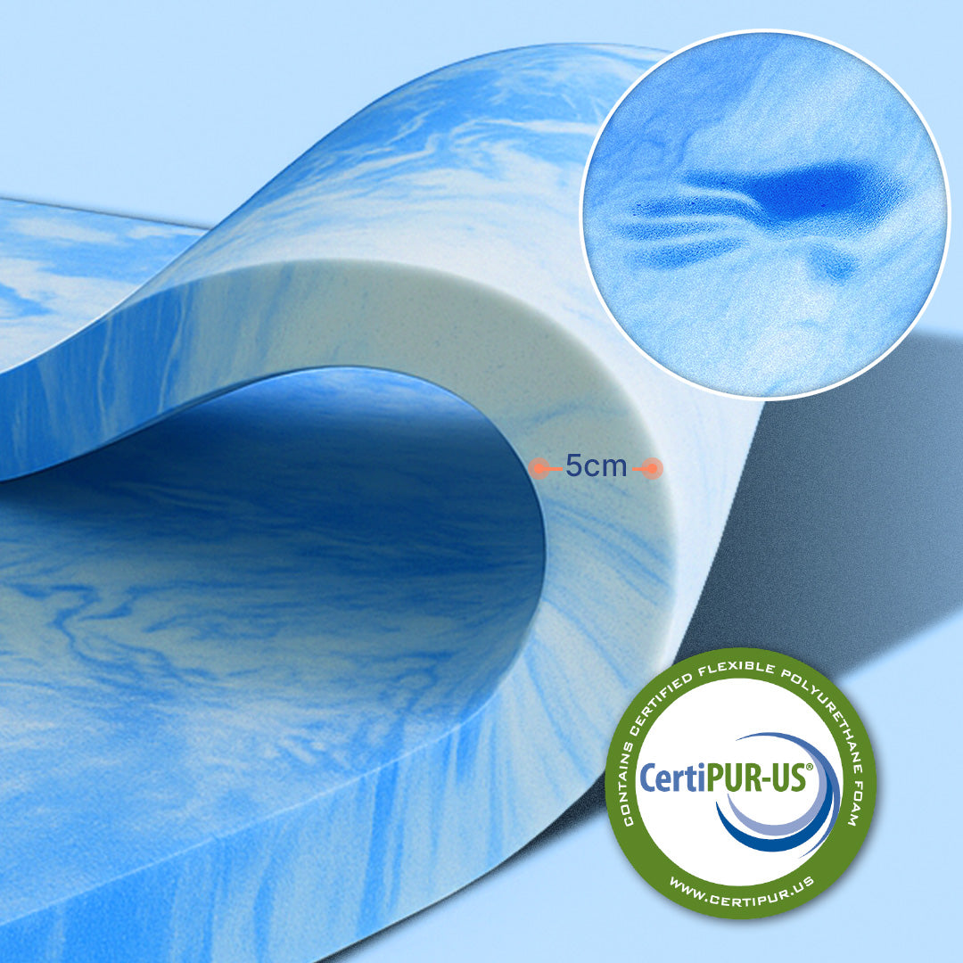 2-in-1 Comfort Topper - Duo topper per materasso con schiuma memory gel 