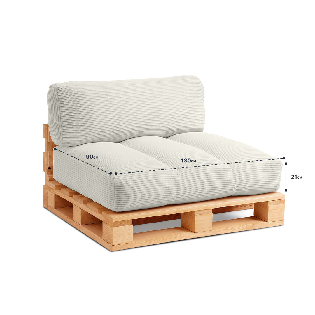 Pallet cushion set cord – back and seat cushions for Euro pallets 
