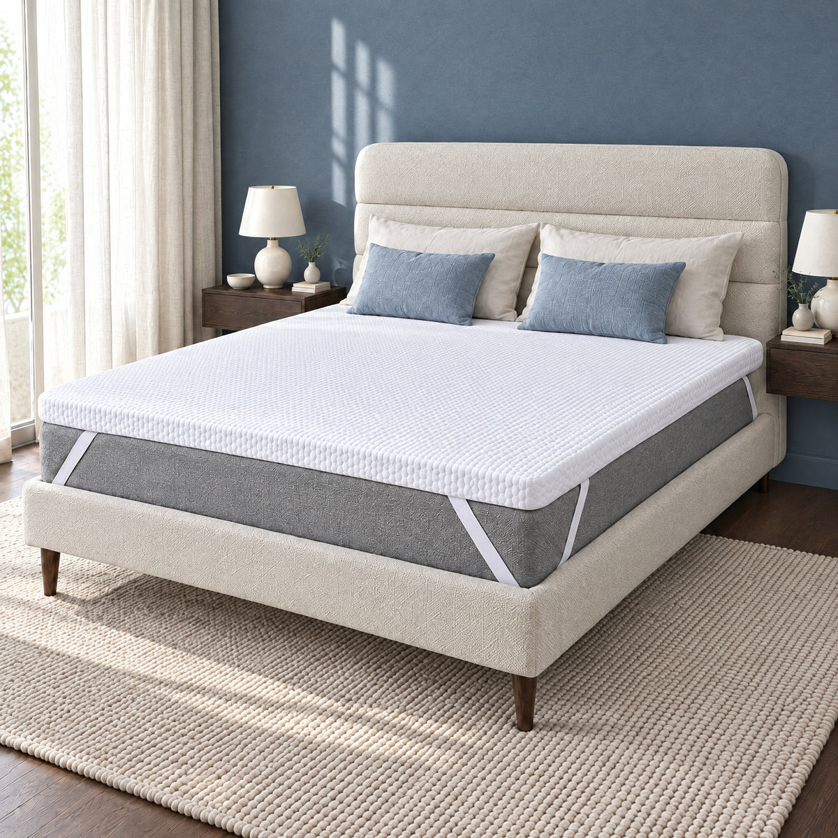 Dream Topper – auf dem Bett mit elastischen Eckbändern