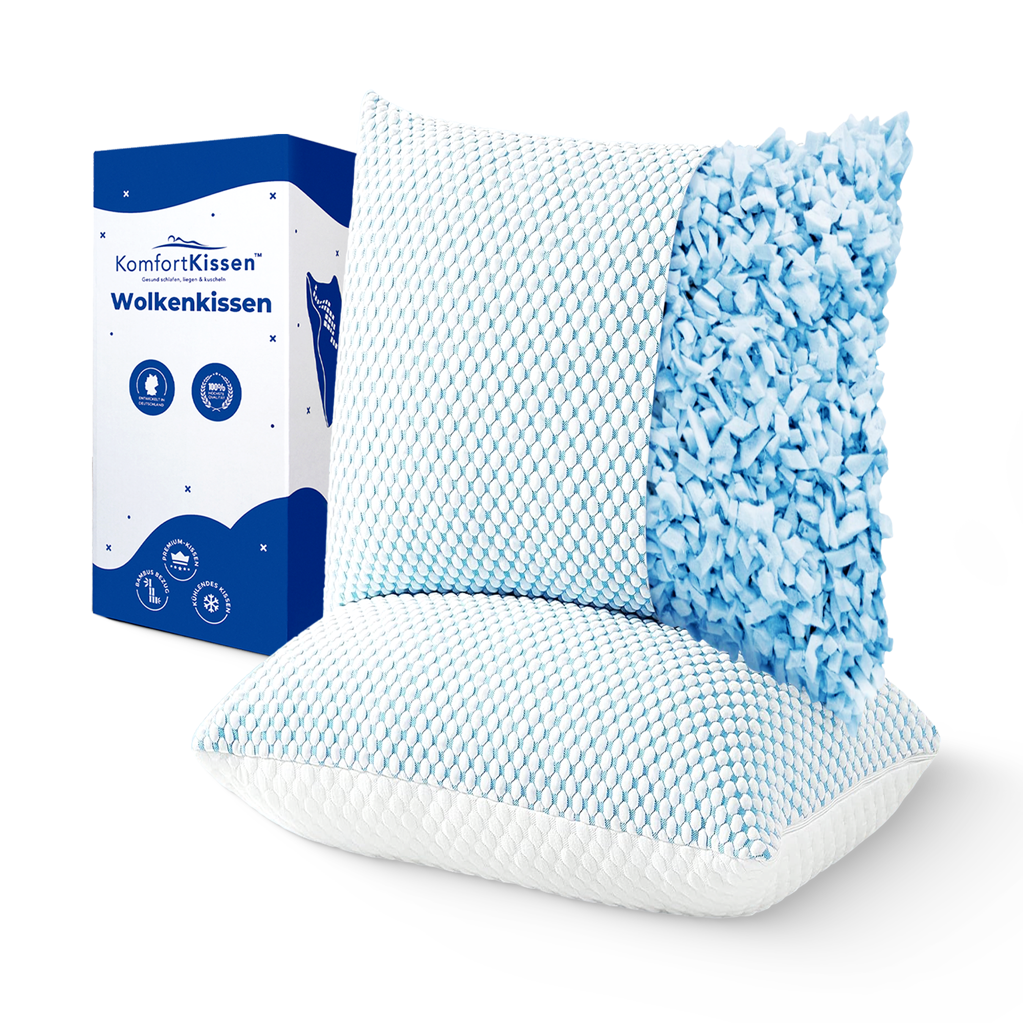 Cuscino Nuvola - Cuscino in Memory Foam Premium - Regolabile in Altezza 